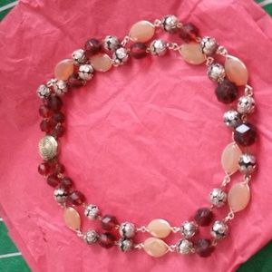 Vintage West Germany Beaded Double Strand Necklace